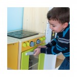 Bucatarie modulara din lemn de joaca copii cu 4 piese interschimbabile-Deluxe Grande Cuisine Modular Wooden Play Kitchen Acooltoy 